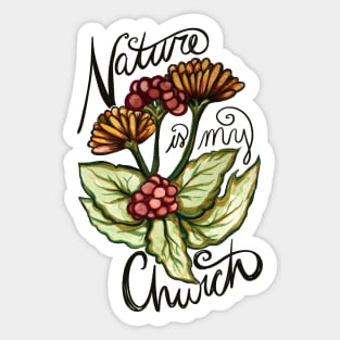 Nature is my Church Sticker